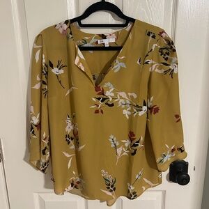 Green Floral Large Blouse